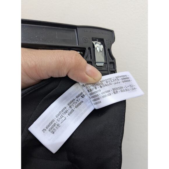 Zara Women's Tuxedo Pants W/Ext Pockets Satin Waist & Lower Leg Black Size M EUC - Picture 12 of 12